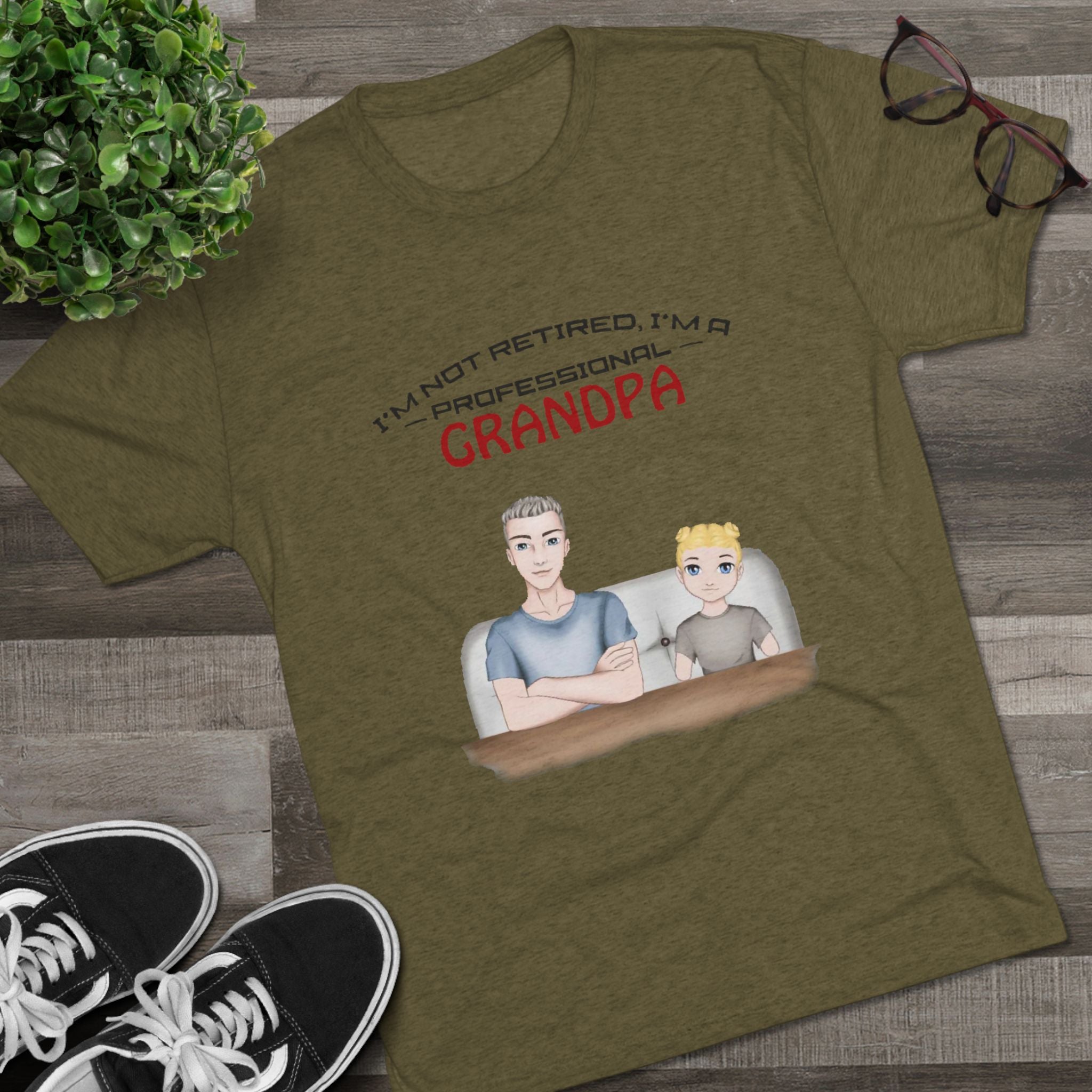 Professional Grandpa | Unisex Tri-Blend Crew Tee